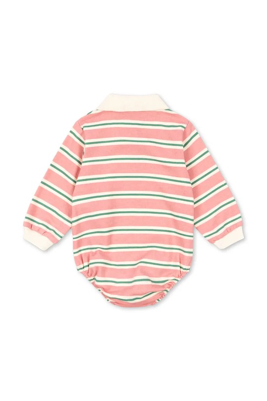 Konges Sløjd body bawełniane niemowlęce SPOTTY LS ROMPER GOTS KS104431.9BYA różowy AW25