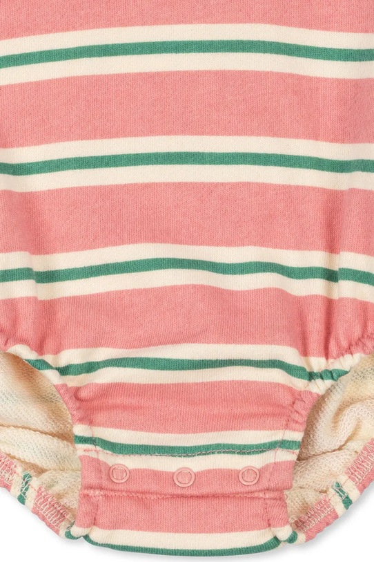 Konges Sløjd body bawełniane niemowlęce SPOTTY LS ROMPER GOTS KS104431.9BYA różowy