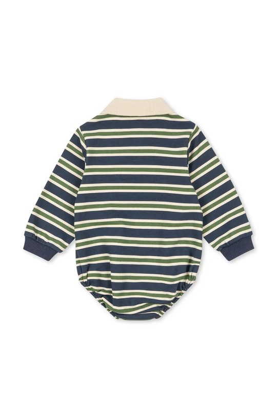 Konges Sløjd body bawełniane niemowlęce SPOTTY LS ROMPER GOTS KS104431.9BYA granatowy AW25