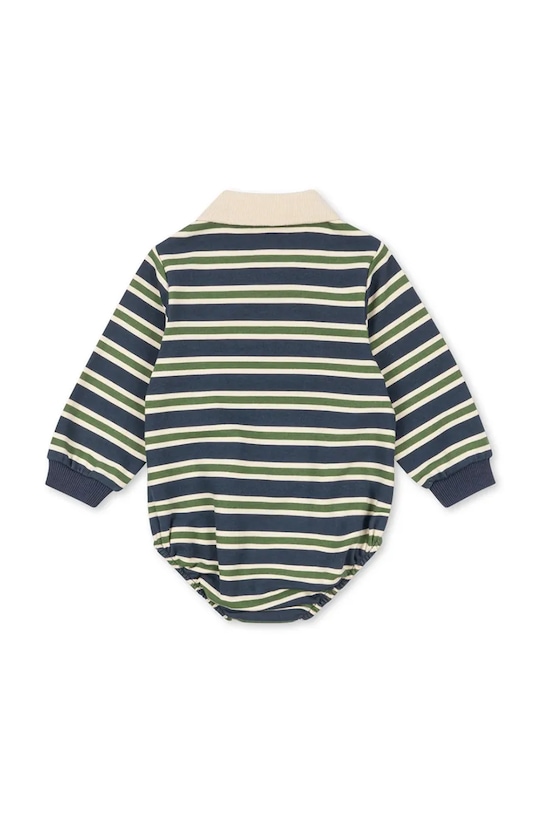 Konges Sløjd body din bumbac pentru bebeluși SPOTTY LS ROMPER GOTS KS104431.9BYA bleumarin AW25