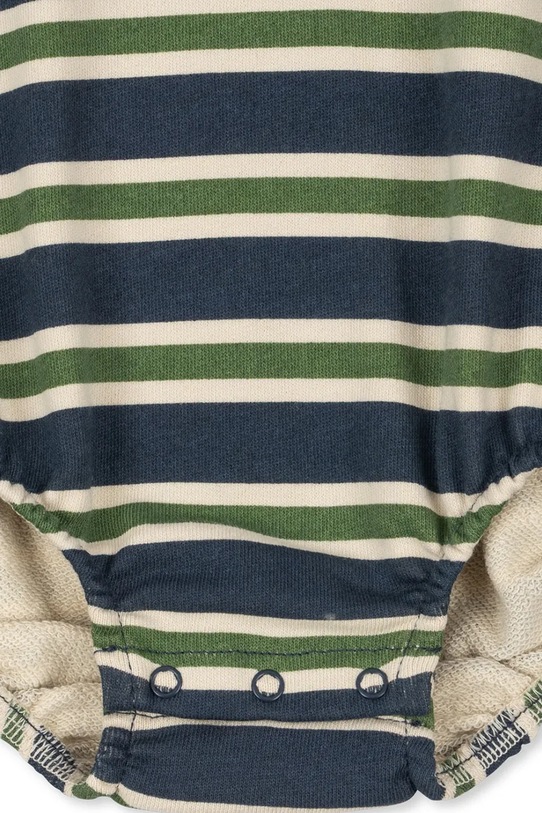 Konges Sløjd body bawełniane niemowlęce SPOTTY LS ROMPER GOTS KS104431.9BYA granatowy