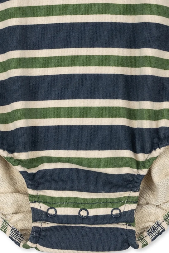 Konges Sløjd body din bumbac pentru bebeluși SPOTTY LS ROMPER GOTS KS104431.9BYA bleumarin