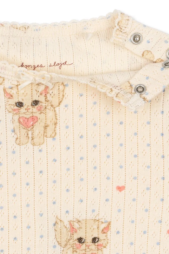 Chłopiec Konges Sløjd body niemowlęce MINNIE BODY GOTS KS105191.9BYA beżowy