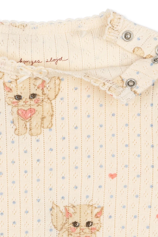 Chłopiec Konges Sløjd body niemowlęce MINNIE BODY GOTS KS105191.9BYA beżowy