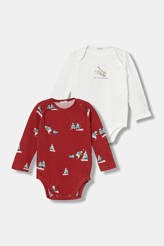 Боді для немовлят United Colors of Benetton 2-pack Для немовлят білий 3DKAAB00U.W.Seasonal