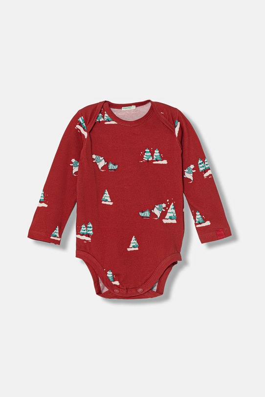 Боді для немовлят United Colors of Benetton 2-pack 3DKAAB00U.W.Seasonal білий AW25