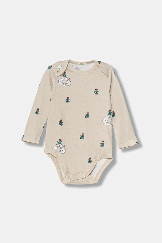 United Colors of Benetton body niemowlęce 2-pack 3DKAAB00U.W.Seasonal beżowy AW25