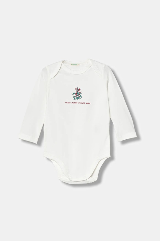 Chłopiec United Colors of Benetton body niemowlęce 2-pack 3DKAAB00U.W.Seasonal beżowy