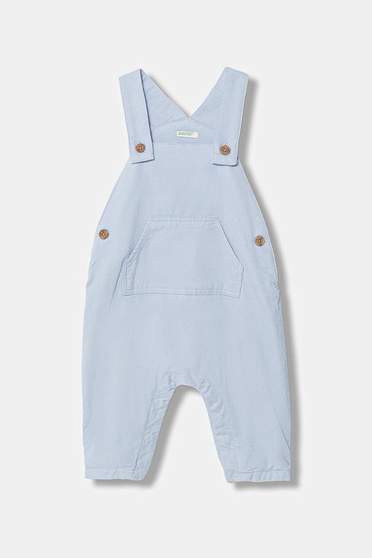 Otroški bombažni romper United Colors of Benetton Izdelek za dojenčke modra 4O5GAT014.W.Season.9BYA