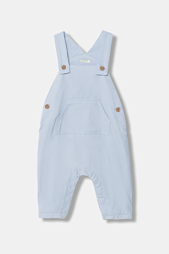 Otroški bombažni romper United Colors of Benetton Izdelek za dojenčke modra 4O5GAT014.W.Season.9BYA