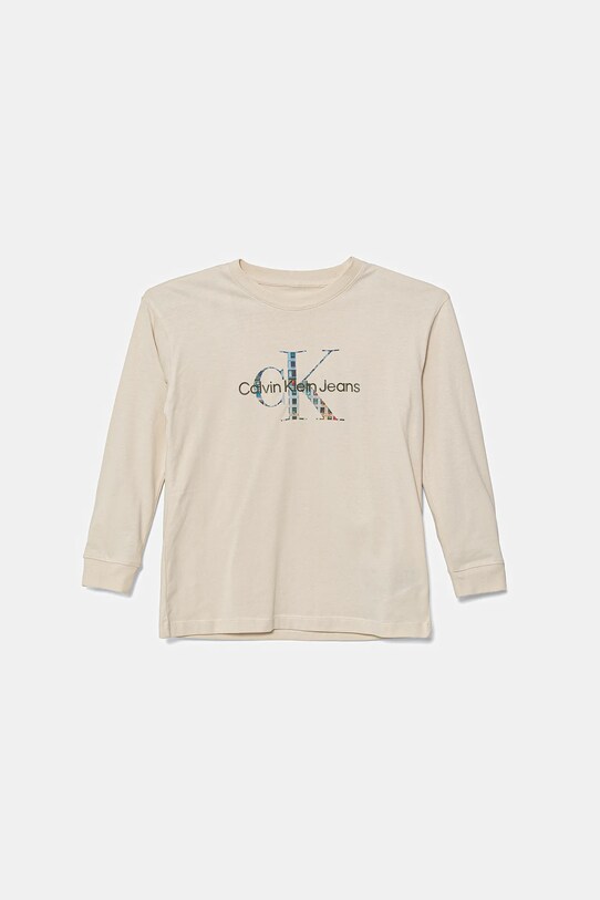 Calvin Klein Jeans longsleeve IB0IB02531.9BYA beżowy AW25