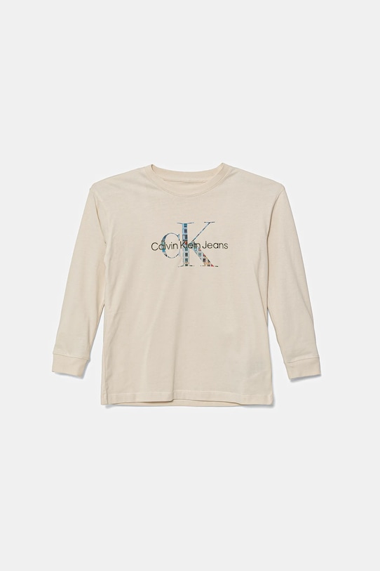 Calvin Klein Jeans longsleeve IB0IB02531.9BYA beżowy AW25