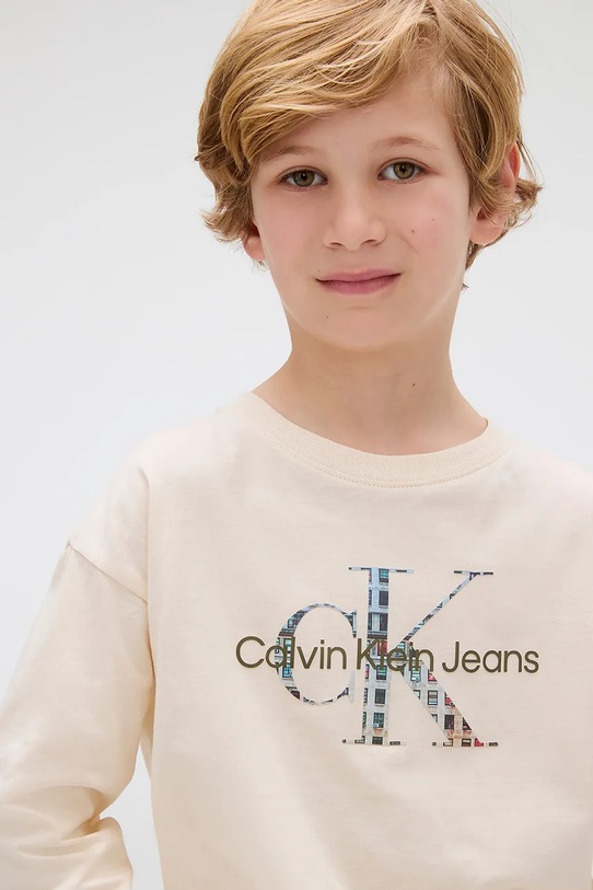 Calvin Klein Jeans longsleeve IB0IB02531.9BYA beżowy