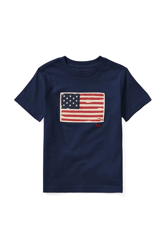 Polo Ralph Lauren t-shirt bawełniany dziecięcy aplikacja granatowy 323843794001