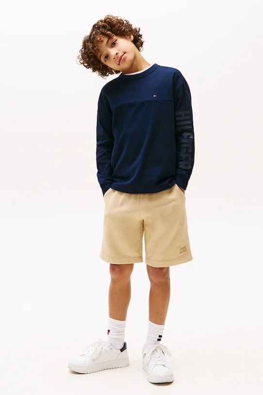 Хлопчик Дитячий бавовняний лонгслів Tommy Hilfiger KB0KB09845.98.122.9BYA темно-синій