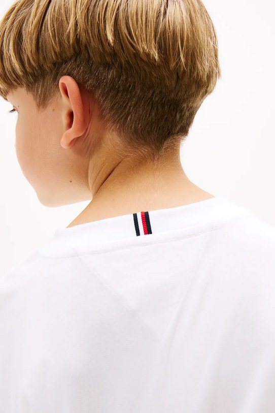 Хлопковый детский лонгслив Tommy Hilfiger KB0KB09846.104.122.9BYA белый