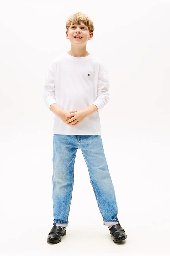 Băieți Tommy Hilfiger longsleeve KB0KB09846.128.176.9BYA alb