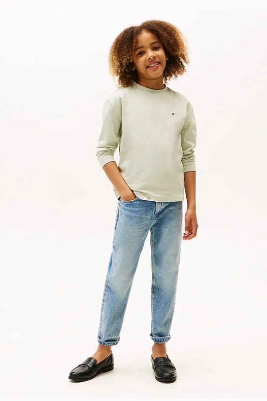 Băieți Tommy Hilfiger longsleeve KB0KB09846.128.176.9BYA turcoaz