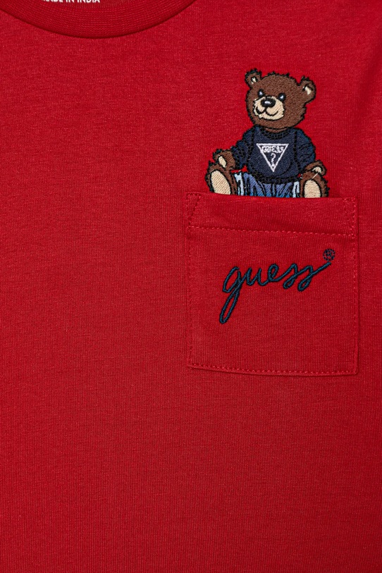 Chłopiec Guess longsleeve bawełniany niemowlęcy I4BI00.I3Z14.9BYA czerwony
