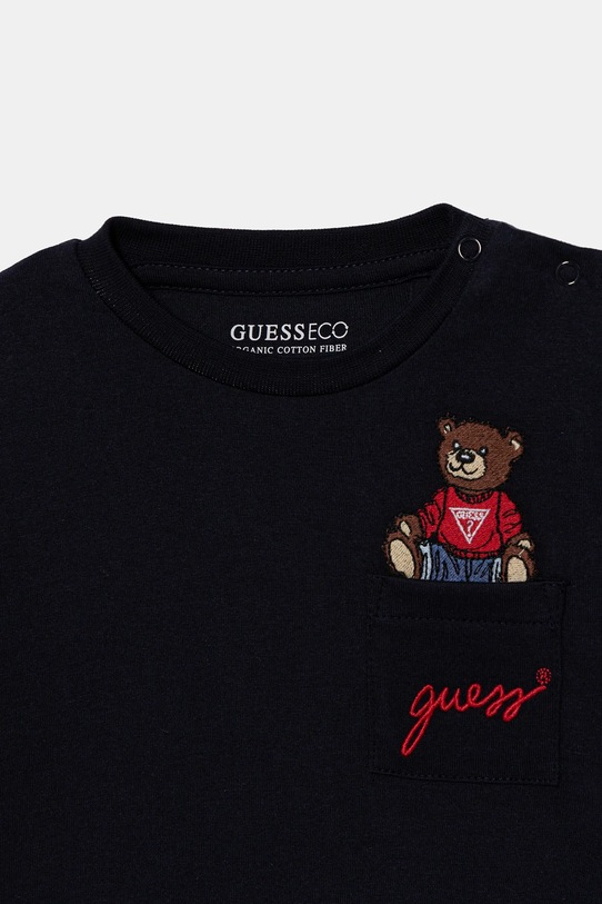 Chłopiec Guess longsleeve bawełniany niemowlęcy I4BI00.I3Z14.9BYA granatowy