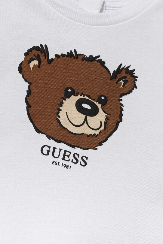 Chłopiec Guess longsleeve bawełniany niemowlęcy I5YI02.K8HM4.9BYA biały
