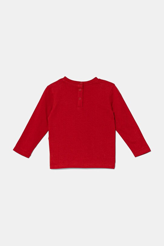 Guess longsleeve bawełniany niemowlęcy I5YI02.K8HM4.9BYA czerwony AW25