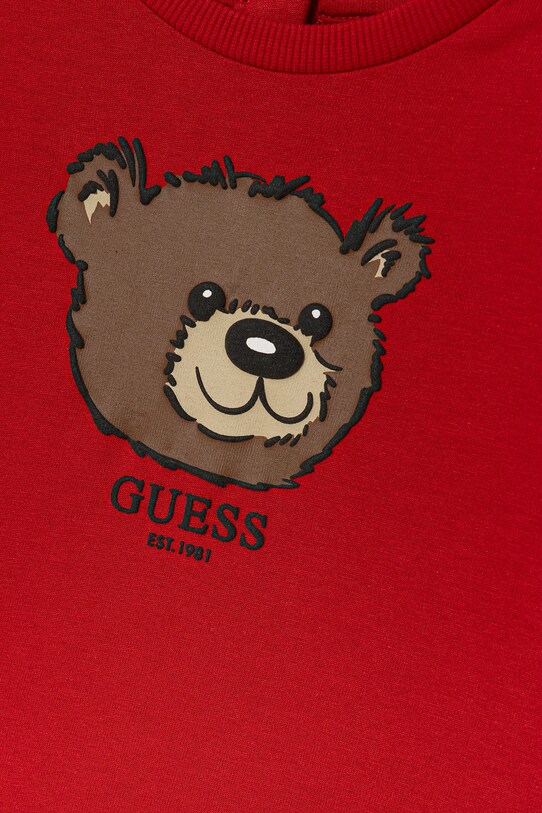 Chłopiec Guess longsleeve bawełniany niemowlęcy I5YI02.K8HM4.9BYA czerwony