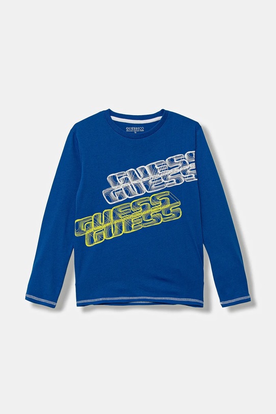 Guess longsleeve in cotone bambino/a cotone blu L5YI00.K8HM4.9BYA