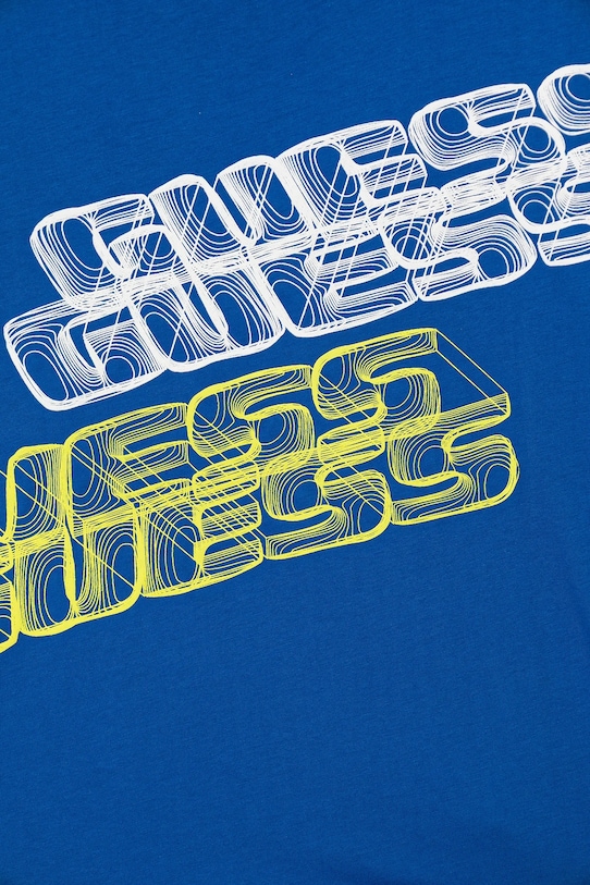 Хлопчик Дитячий бавовняний лонгслів Guess L5YI00.K8HM4.9BYA блакитний