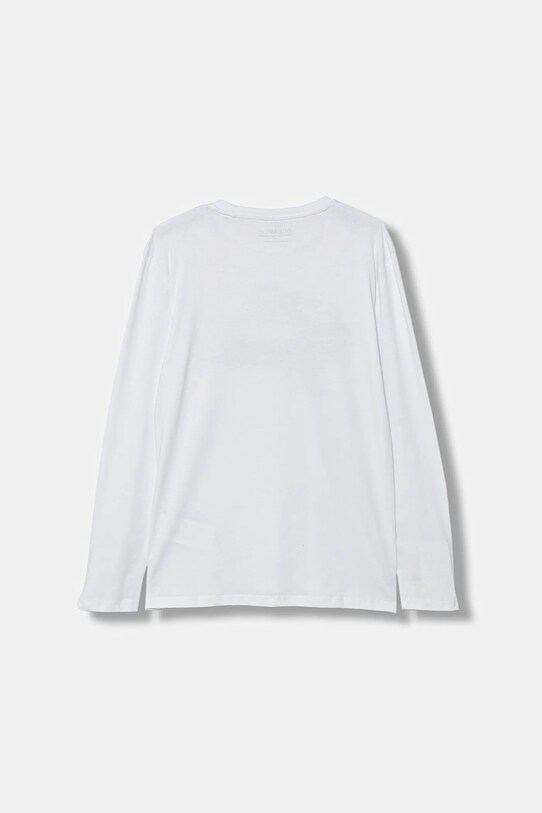 Guess longsleeve bawełniany dziecięcy L5YI14.K8HM4.9BYA biały AW25