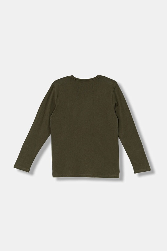 Guess longsleeve bawełniany dziecięcy L5YI16.K8HM4.9BYA zielony AW25