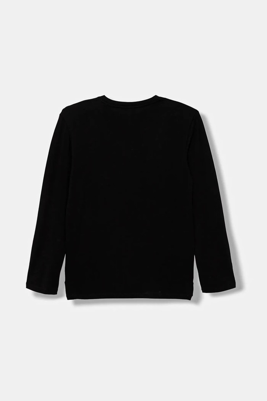 Guess longsleeve bawełniany dziecięcy L5YI16.K8HM4.9BYA czarny AW25
