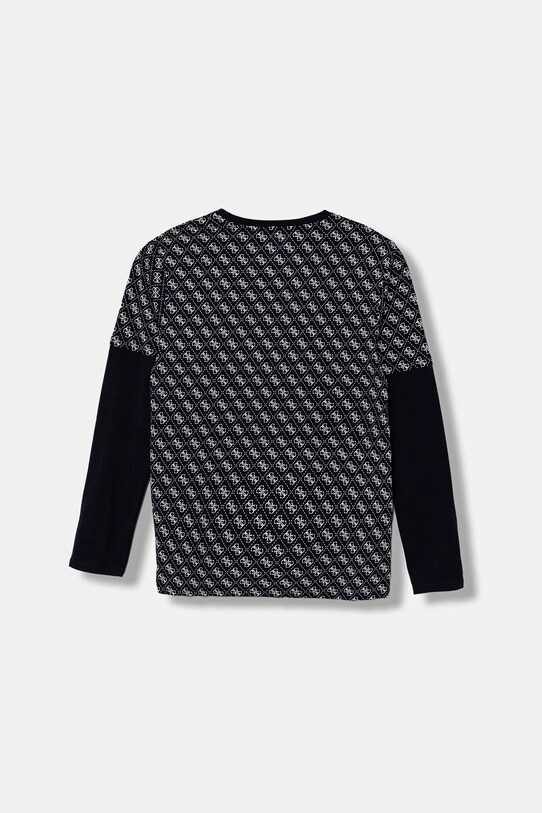 Guess longsleeve bawełniany dziecięcy L5YI18.K8HM4.9BYA niebieski AW25