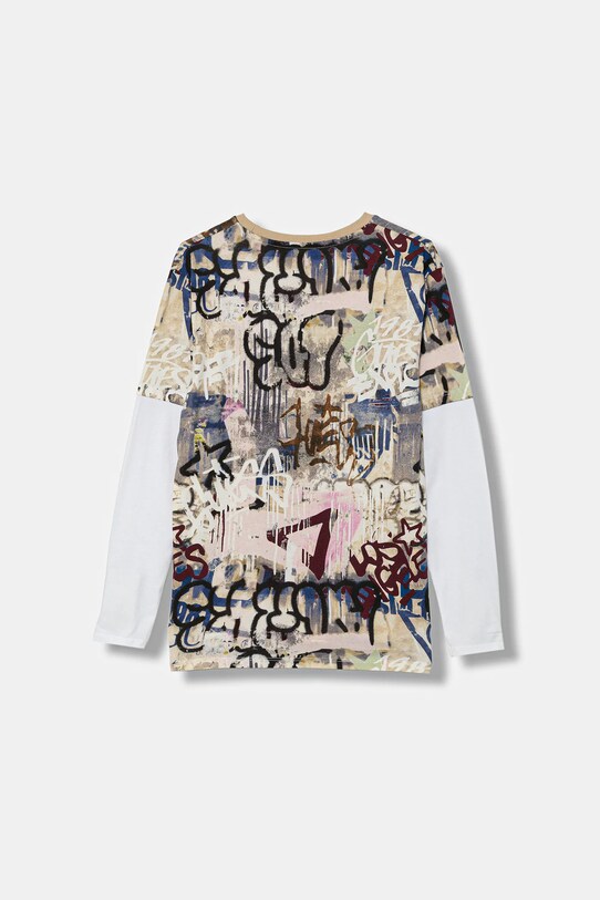 Guess longsleeve bawełniany dziecięcy L5YI18.K8HM4.9BYA niebieski AW25