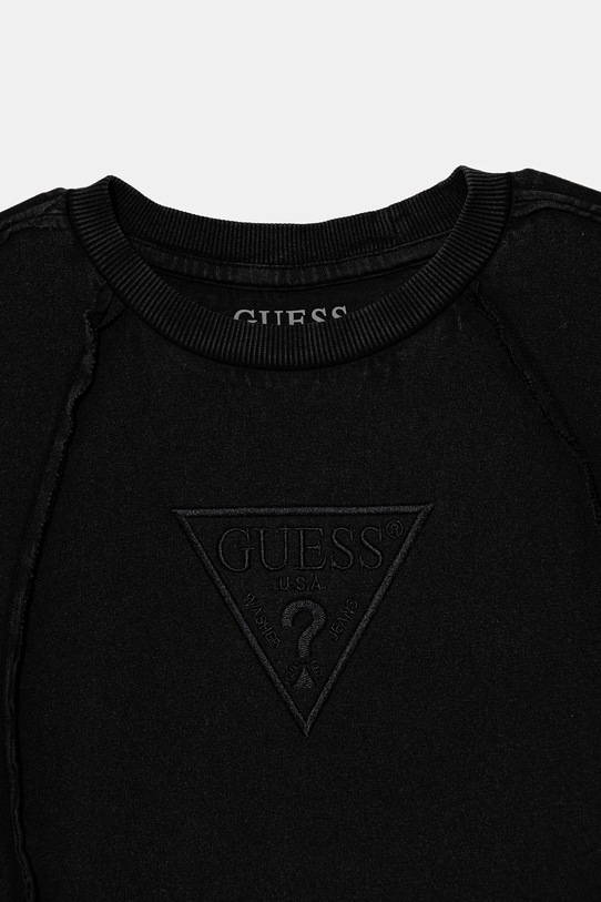 Мальчик Хлопковый детский лонгслив Guess L5YI24.K8HM4.9BYA чёрный