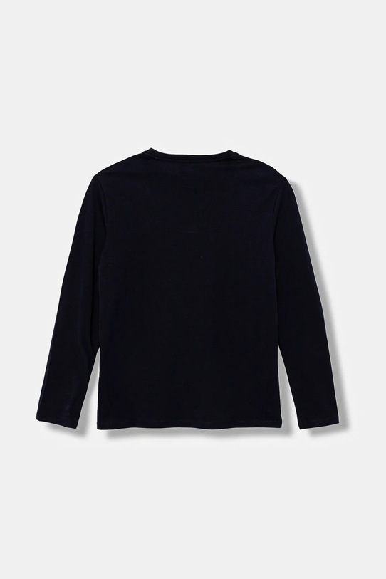 Guess longsleeve bawełniany dziecięcy L5YI26.K8HM4.9BYA granatowy AW25