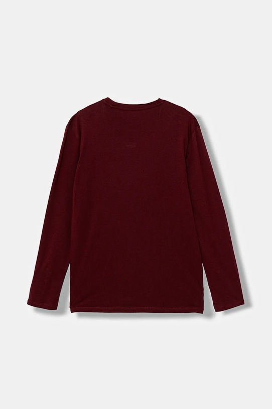 Guess longsleeve bawełniany dziecięcy L5YI26.K8HM4.9BYA bordowy AW25