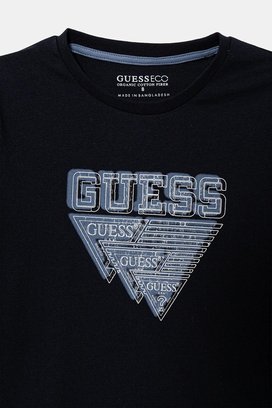 Chłopiec Guess longsleeve bawełniany dziecięcy L5YI27.K8HM4.9BYA granatowy