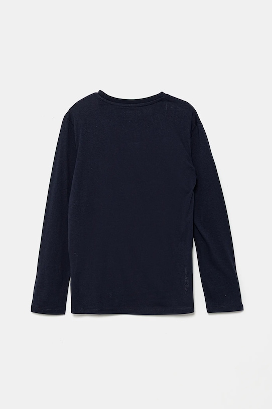 Guess longsleeve bawełniany dziecięcy L5YI30.K8HM4.9BYA granatowy AW25