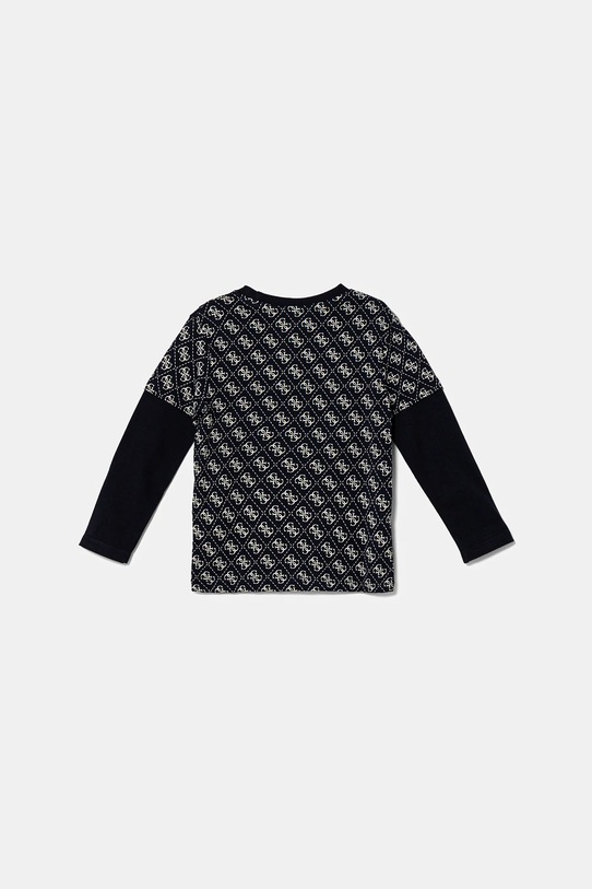 Guess longsleeve bawełniany dziecięcy N5YI09.K8HM4.9BYA niebieski AW25
