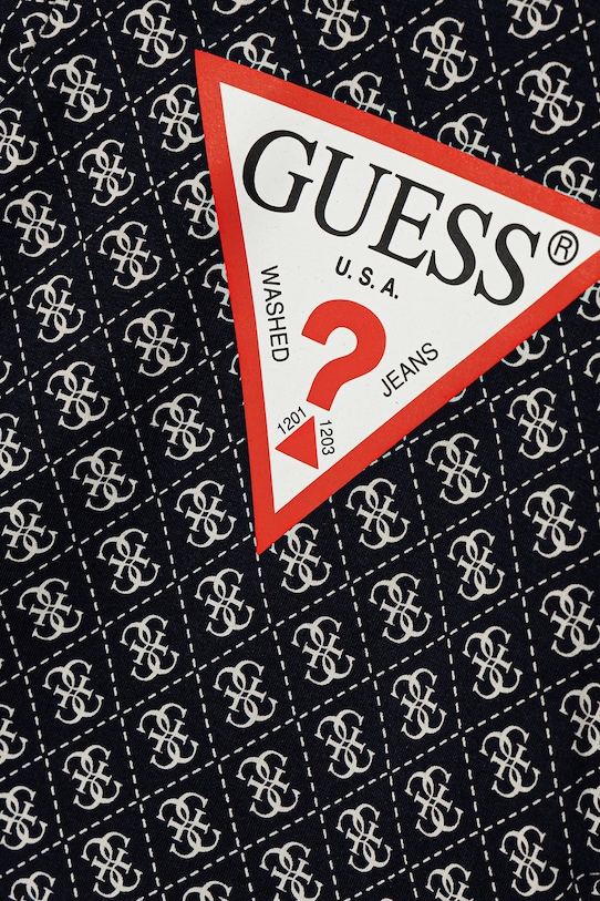Chłopiec Guess longsleeve bawełniany dziecięcy N5YI09.K8HM4.9BYA niebieski