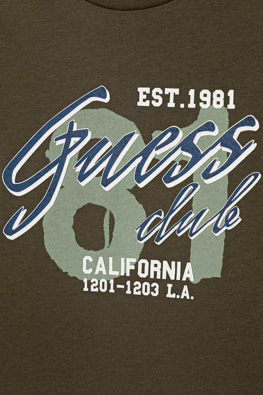 Chłopiec Guess longsleeve bawełniany dziecięcy N5YI15.K8HM4.9BYA zielony