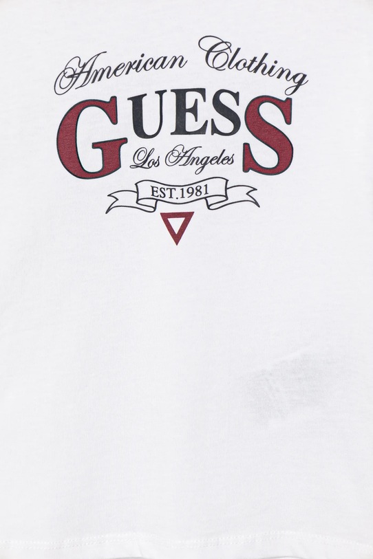 Chłopiec Guess longsleeve bawełniany dziecięcy N5YI21.K8HM4.9BYA biały