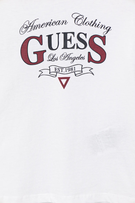 Chłopiec Guess longsleeve bawełniany dziecięcy N5YI21.K8HM4.9BYA biały
