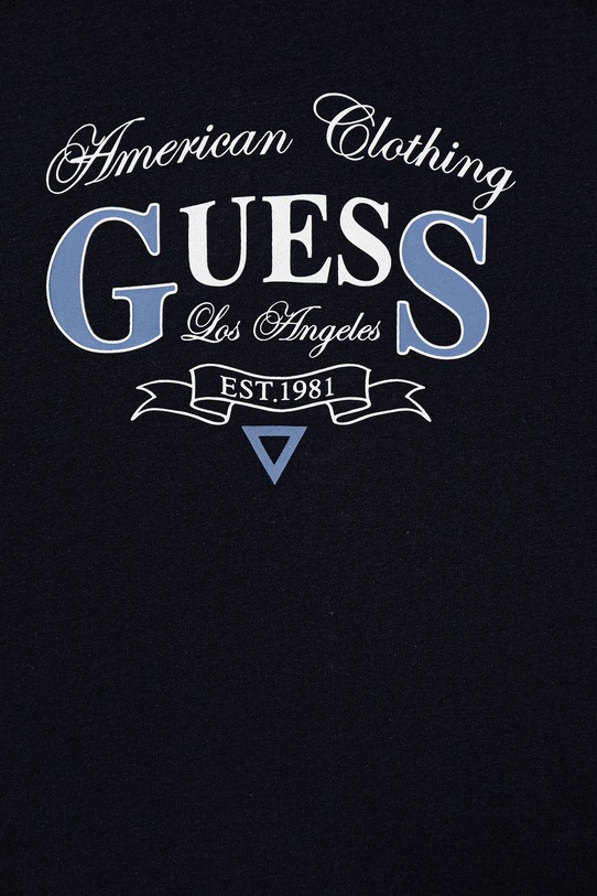 Chłopiec Guess longsleeve bawełniany dziecięcy N5YI21.K8HM4.9BYA granatowy