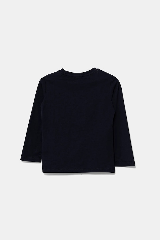 Dětské bavlněné tričko s dlouhým rukávem Guess N5YI23.K8HM4.9BYA námořnická modř AW25