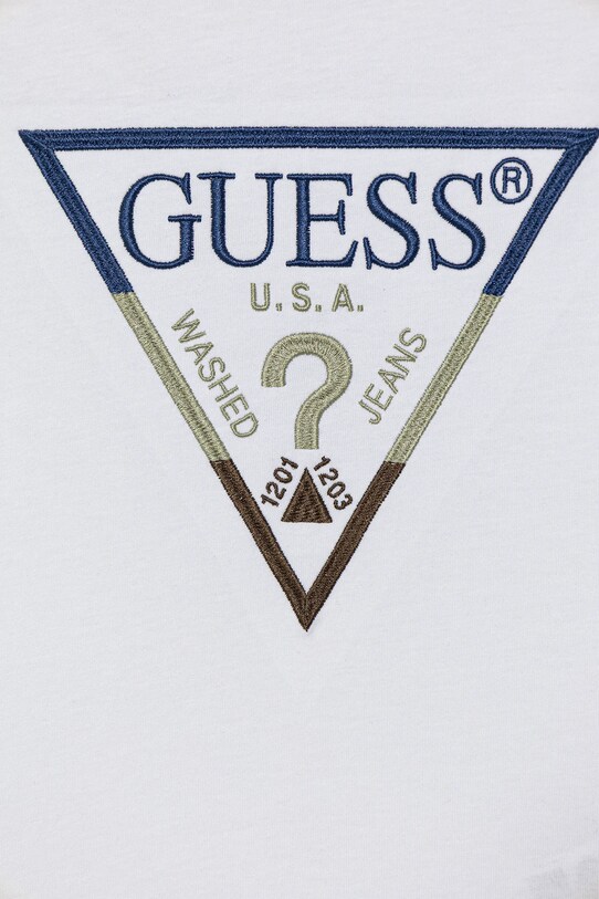 Chłopiec Guess longsleeve bawełniany dziecięcy N5YI24.K8HM4.9BYA biały