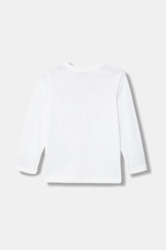 Dječja pamučna majica dugih rukava Diesel TDROPS T-SHIRT J02474 bijela AW25