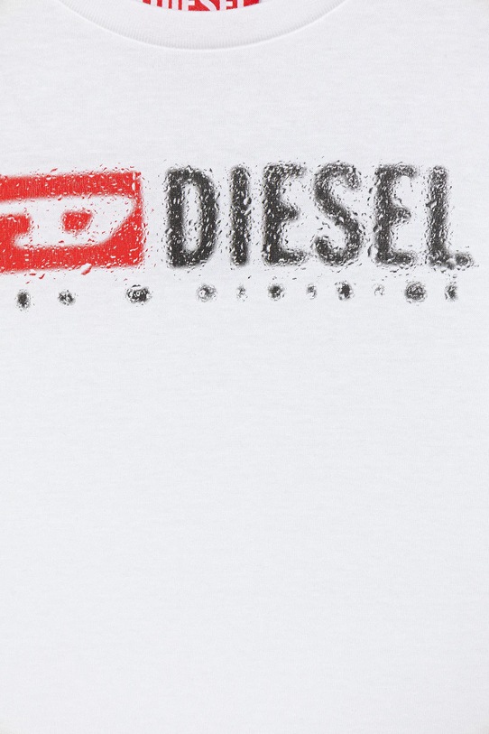 Băieți Diesel longsleeve din bumbac pentru copii TDROPS T-SHIRT J02474 alb