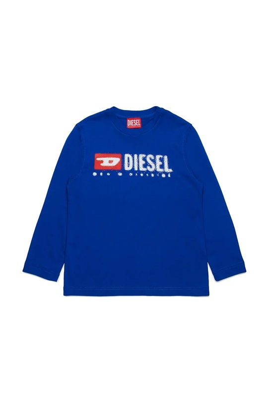 Παιδικό βαμβακερό μακρυμάνικο Diesel TDROPS T-SHIRT στάμπα μπλε J02474